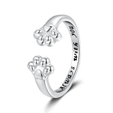 European and American Fashion Paw Open Ring Tail Cute Customizable Special Rings for Men Women Adjustable Accessories Wholesale