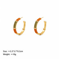 Fashion Copper Wire Trendy Stylish Hoop Earrings for Girls Simple Minimalistic Jewelry for Women Ladies Wholesale China Factory