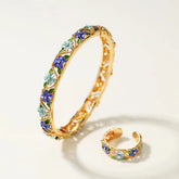 Fashion Trendy Dainty Glamorous Luxury Bangles Elegant Rings for Girls Charms Vintage Jewelry Sets for Women Ladies Accessories