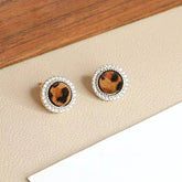 Fashion Classic Leopard Trendy Stud Earrings for Girls Stylish Art Deco Refined Jewelry for Women Ladies Accessories Wholesale
