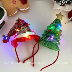 2025 Christmas Tree Santa Claws Hat Hair Band for Baby Girls Fashion Sweet Head Band for Kids Children Hair Accessories in Stock
