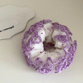 Fashion Sweet Elegant Multi Layer Scrunchies for Girls Graceful Cute Hair Ties for Women Ladies Hair Accessories in Stock