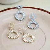 Fashion Trendy Glitter Stunning Elegant Drop Earrings for Girls Glamorous Luxury Jewelry for Women Ladies Accessories Wholesale
