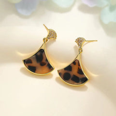 Fashion Trendy Classic Leopard Drop Earrings for Girls Dainty Art Deco OOTD Charms Jewellry for Women Ladies Accessories Chic