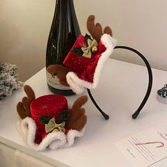 2025 Hot Sale Women Christmas Festival Celebration Red Hairbands Alligator Clips Fashion Lovely in Stock Hair Clips Accessories