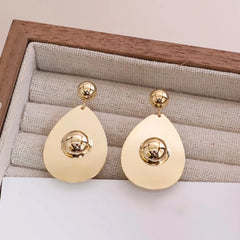 Fashion Sweet Elegant Simple Minimalistic Drop Earrings for Girls Classic Charms Refined Jewelry for Women Ladies Accessories