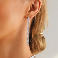 Simple Rhinestone Fashion Glitter Sparkle Necklaces for Girls Minimalistic Jewelry Suits for Women Ladies Female Accessories