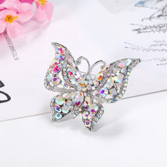 Fashion Bold Glitter Butterfly Sweet Brooches for Girls Trendy Glamorous Animals Pins Jewelry for Women Ladies Accessories