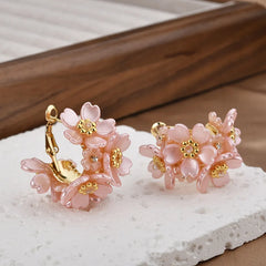 Super Fairy Flower Stud Earrings Girl's High-end Sweet Elegant Ethereal Earring for Female Party Korean-style Jewelry Wholesale
