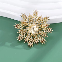 Fashion Sunflower Snow Flake Glitter Brooches for Girls Sparking Luxury Elegant Pins Jewelry for Women Ladies Accessories