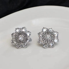 Glitter Sparkle Luxury Glamorous Stud Earrings for Girls Sweet Elegant Art Deco Jewelry for Women Ladies Accessories Wholesale