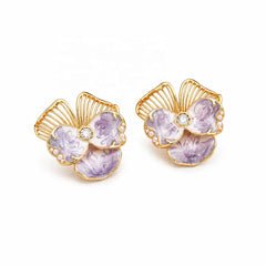 Female New Design Flower Stud Earring Vintage Elegant Fashion Factory Price Low MOQ in Stock Jewelry for Women Daily Causal