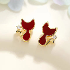 Trendy Butterfly Glitter Animals Cats Vintage Drop Earrings for Girls Elegant Dainty Jewelry for Women Ladies Accessories Chic