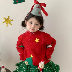 2025 Christmas Ribbon Bowknot Hair Band for Baby Girls Glitter Classic Head Band for Kids Children Hair Accessories in Stock