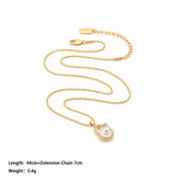 Women Copper Zircon Shell Beads Necklace Fashion Elegant Factory Price Low MOQ in Stock Jewelry for Female Daily Causal Party
