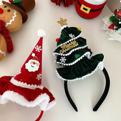 2025 Christmas Tree Star Glitter Santa Claw Hair Band for Baby Girls Fashion Trendy Head Band for Kids Children Hair Accessories