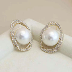 Ladies Simple Imitation Pearl New Design Small Stud Earring Fashion Elegant Beauty Wholesale Jewelry Accessories for Office Use