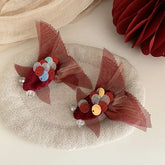 Women New Design Fish Shape Red Small Alligator Clips Fashion Chic High Quality in Store Hair Clips Accessories for Female Daily