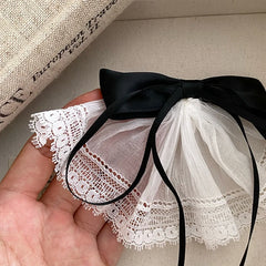 Girls Tulle Ribbon Bow Alligator Clips Fashion Elegant Gentle Customized Wholesale in Stock Hairpins Accessories for Causal Use