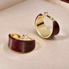 Fashion Trendy Simple Minimalistic Hoop Earrings for Girls Art Deco Charms Designers Jewelry for Women Ladies Accessories Chic