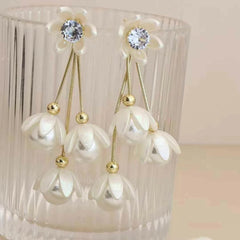 Fashion Tassel Sweet Trendy Drop Earrings for Girls Princess Style Designer Jewelry for Women Lady Accessories Chinese Supplier