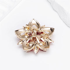 Fashion Flowers Sweet Trendy Stylish Elegant Brooches for Girls Charms Glitter Pins Jewelry for Women Lady Accessories Hot Sale