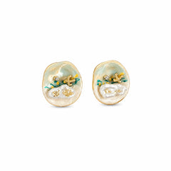 Fashion S925 Silver Copper 18K Gold Plated Jewelry Freshwater Stud Earrings for Girls Trendy Jewelry for Women Ladies Wholesale