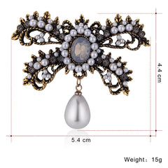 Fashion Bowknot Butterfly Luxury Vintage Retro French Style Brooches for Girls Elegant Pins Jewelry for Women Ladies Accessories