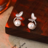 Women Butterfly Flower Grape Shape Mini Stud Earring Fashion Glitter Sparking Bulk Order Jewelry Accessory for Female Daily Use
