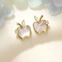 Sweet Fashion Trendy Cute Apples Stud Earrings for Girls Elegant Simple Jewelry for Women Ladies Accessories Chinese Supplier