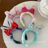 Cute Sweet Bowknot Animals Head Bands for Baby Girls Kawaii Fashion Hair Bands for Kids Children Hair Accessories in Stock Chic