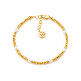 Ladies Glass Pearl 18k Gold-plated Simple Bracelet Fashion Dainty Charms Factory Price Low MOQ in Stock Jewelry for Women Daily