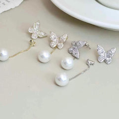 Elegant Glamorous Art Deco Butterfly Drop Earrings for Girls Tassel Fashion Sweet Jewelry for Women Ladies Accessories Wholesale