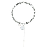 Fashion Trendy Simple Link Minimalistic Necklaces for Girls Elegant Art Deco Stylish Jewelry for Women Ladies Accessories