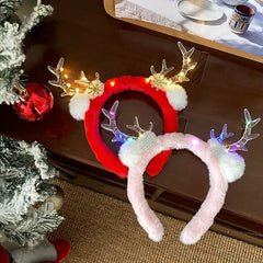 2025 Christmas Reindeer Head Band for Baby Girls Glitter Luxurious Sweet Hair Band for Kids Children Hair Accessories in Stock