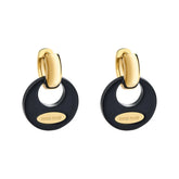 Acrylic Circle Drop Hoop Earrings Chunky Geometric Tortoiseshell Ear Buckles Fashion Retro Jewelry Accessories Women Wholesale