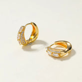 Simple Classic Glitter Minimalistic Hoop Earrings for Girls Elegant Dainty Charms Fashion Jewelry for Women Ladies Accessories