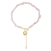 Fashion Simple Beads Heart Necklaces for Girls Sweet Trendy Stylish Jewellry Sets for Women Ladies Accessories Chinese Supplier