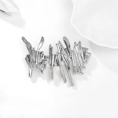 Fashion Glitter Sparkle Irregular Trendy Brooches for Girls Sweet Simple Minimalistic Jewelry for Women Ladies Accessories