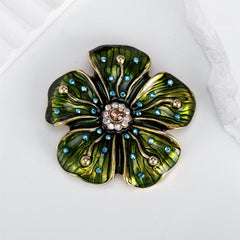 Fashion Glitter Loustrous Vintage Elegant Brooches for Girls Elegant Flowers Pins Jewelry for Women Ladies Accessories Floral