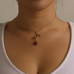 Fashion Elegant Flower Floral French Style Necklaces for Girls Sweet Cute Charms Glamorous Jewelry for Women Ladies Accessories