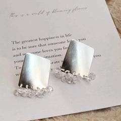 Simple Art Deco Minimalistic Elegant Fashion Drop Earrings for Girls Heart Shaped Popular Jewelry for Women Ladies Accessories