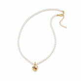 Fashion Copper 18K Gold Pearl Necklaces for Girls Elegant Sweet Drip Glaze Jewelry for Women Ladies Wholesale Manufacturer