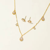 Fashion Trendy Elegant Charms Necklaces for Girls Sweet Stud Earrings Jewelry Sets for Women Ladies Accessories Chinese Supplier