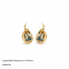 Fashion Turquoise Abalone Shell Jewelry Sets for Girls Classic Dainty Earrings Necklaces for Women Ladies Wholesale Bulk