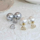 Fashion Trendy Heart Shaped Simple Minimalistic Stud Earrings for Girls Sweet Art Deco Jewelry for Women Ladies Accessories