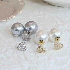 Fashion Trendy Heart Shaped Simple Minimalistic Stud Earrings for Girls Sweet Art Deco Jewelry for Women Ladies Accessories