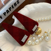 Glitter Elegant Luxury Solid Color Hair Clips for Girls Sweet French Style Snap Clips for Women Ladies Hair Accessories Chic