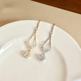 Sweet Elegant Simple Art Deco Tassel Drop Earrings for Girls Fashion Trendy Dainty Jewelry for Women Lady Accessories Wholesale