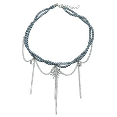 Fashion Beads Sweet Tassel Sun Glamorous Charms Necklaces for Girls Sweet Spicy Jewelry for Women Ladies Accessories Parties